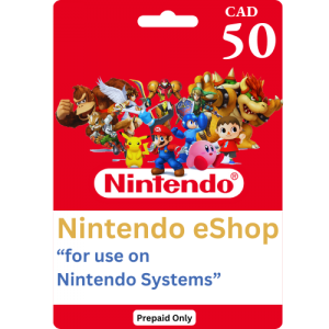 Nintendo Canada $50 Canadian Dollar (CAD)- Instant Delivery (Prepaid Only)