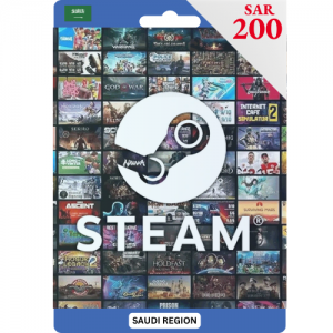 Steam Gift Card - 200 Riyals (SAR) - Instant Delivery (Prepaid Only)