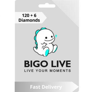 Bigo live 120 + 6 Bonus Diamonds  -  Instant Delivery (Prepaid Only)