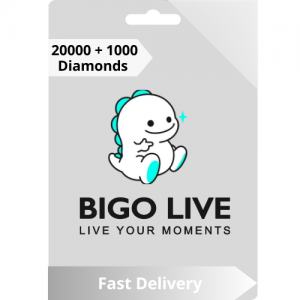 Bigo live 20000 + 1000 Bonus Diamonds  -  Instant Delivery (Prepaid Only)